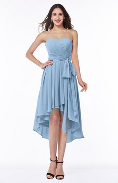 ColsBM Raina Dusty Blue Plain A-line Sweetheart Sleeveless Zip up Chiffon Plus Size Bridesmaid Dresses