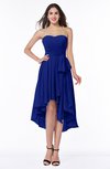 ColsBM Raina Electric Blue Plain A-line Sweetheart Sleeveless Zip up Chiffon Plus Size Bridesmaid Dresses