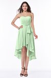 ColsBM Raina Light Green Plain A-line Sweetheart Sleeveless Zip up Chiffon Plus Size Bridesmaid Dresses