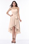 ColsBM Raina Peach Puree Plain A-line Sweetheart Sleeveless Zip up Chiffon Plus Size Bridesmaid Dresses