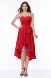 ColsBM Raina Red Plain A-line Sweetheart Sleeveless Zip up Chiffon Plus Size Bridesmaid Dresses