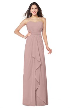 ColsBM Angelina Blush Pink Cute A-line Sleeveless Zip up Chiffon Sash Plus Size Bridesmaid Dresses