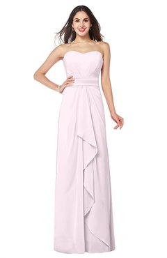 ColsBM Angelina Blush Cute A-line Sleeveless Zip up Chiffon Sash Plus Size Bridesmaid Dresses