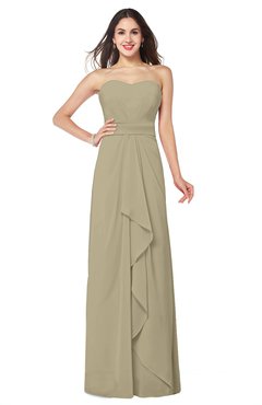 ColsBM Angelina Candied Ginger Cute A-line Sleeveless Zip up Chiffon Sash Plus Size Bridesmaid Dresses