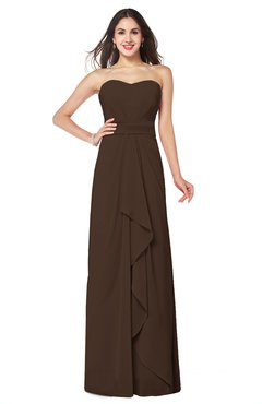 ColsBM Angelina Copper Cute A-line Sleeveless Zip up Chiffon Sash Plus Size Bridesmaid Dresses