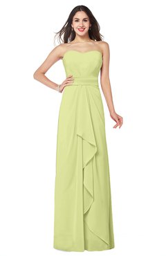 ColsBM Angelina Lime Green Cute A-line Sleeveless Zip up Chiffon Sash Plus Size Bridesmaid Dresses