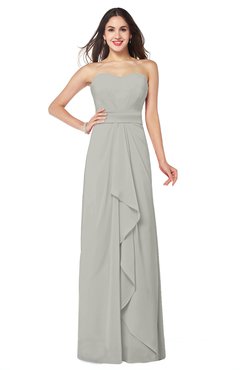 ColsBM Angelina Platinum Cute A-line Sleeveless Zip up Chiffon Sash Plus Size Bridesmaid Dresses