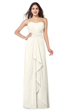 ColsBM Angelina Whisper White Cute A-line Sleeveless Zip up Chiffon Sash Plus Size Bridesmaid Dresses