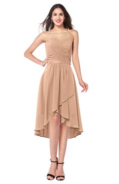 ColsBM Karina Almost Apricot Elegant A-line Strapless Sleeveless Ruching Plus Size Bridesmaid Dresses