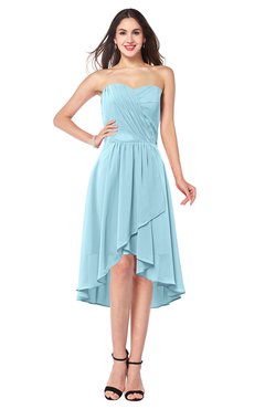 ColsBM Karina Aqua Elegant A-line Strapless Sleeveless Ruching Plus Size Bridesmaid Dresses