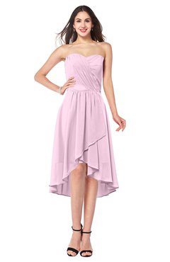 ColsBM Karina Baby Pink Elegant A-line Strapless Sleeveless Ruching Plus Size Bridesmaid Dresses