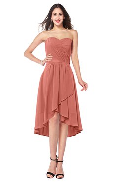 ColsBM Karina Crabapple Elegant A-line Strapless Sleeveless Ruching Plus Size Bridesmaid Dresses