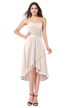 ColsBM Karina Cream Pink Elegant A-line Strapless Sleeveless Ruching Plus Size Bridesmaid Dresses
