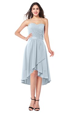 ColsBM Karina Illusion Blue Elegant A-line Strapless Sleeveless Ruching Plus Size Bridesmaid Dresses