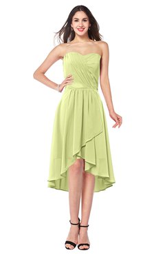 ColsBM Karina Lime Sherbet Elegant A-line Strapless Sleeveless Ruching Plus Size Bridesmaid Dresses