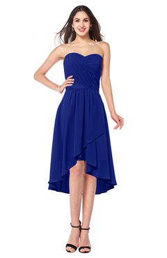 ColsBM Karina Nautical Blue Elegant A-line Strapless Sleeveless Ruching Plus Size Bridesmaid Dresses