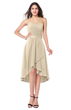 ColsBM Karina Novelle Peach Elegant A-line Strapless Sleeveless Ruching Plus Size Bridesmaid Dresses