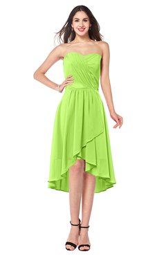 ColsBM Karina Sharp Green Elegant A-line Strapless Sleeveless Ruching Plus Size Bridesmaid Dresses
