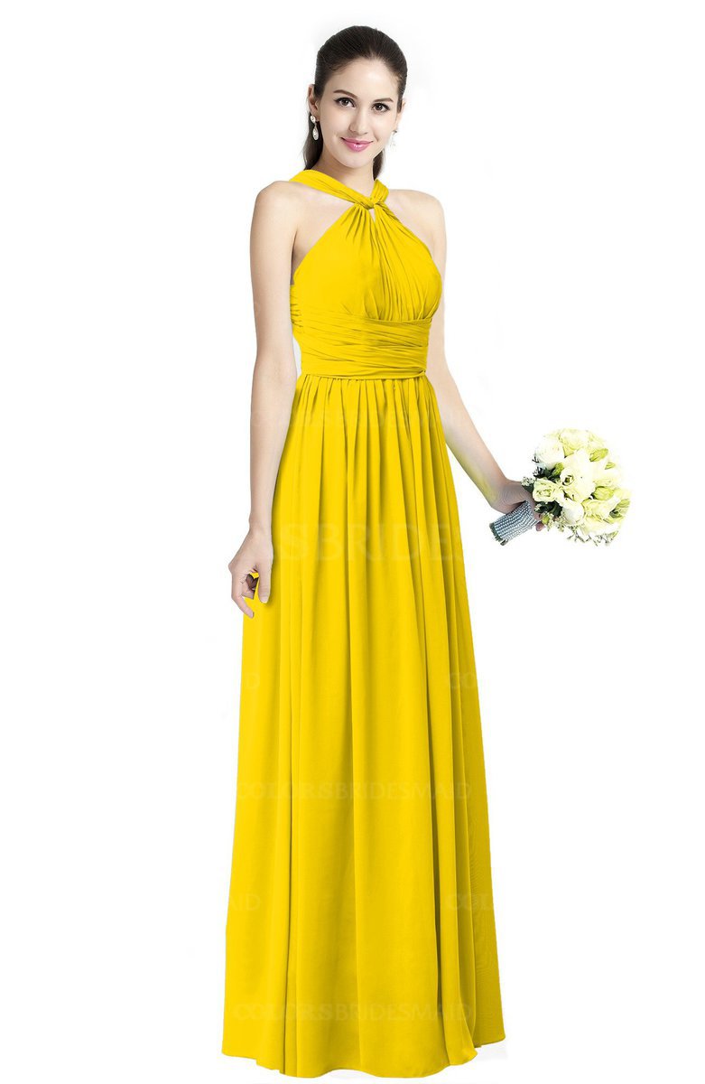 plus size yellow bridesmaid dresses
