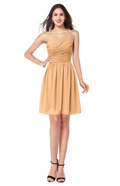 ColsBM Gabriela Apricot Sexy Sweetheart Sleeveless Short Ribbon Plus Size Bridesmaid Dresses