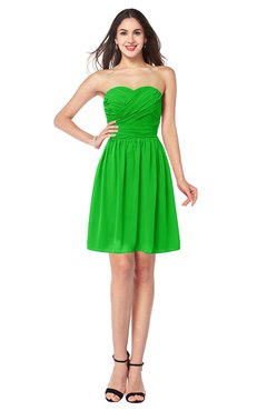 ColsBM Gabriela Jasmine Green Sexy Sweetheart Sleeveless Short Ribbon Plus Size Bridesmaid Dresses