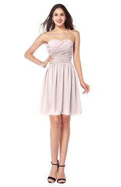 ColsBM Gabriela Light Pink Sexy Sweetheart Sleeveless Short Ribbon Plus Size Bridesmaid Dresses