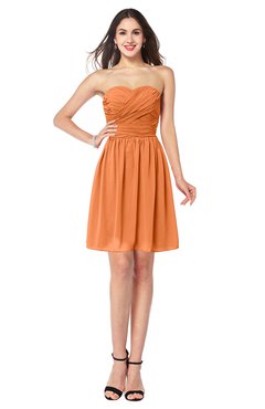 ColsBM Gabriela Mango Sexy Sweetheart Sleeveless Short Ribbon Plus Size Bridesmaid Dresses