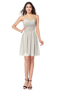 ColsBM Gabriela Off White Sexy Sweetheart Sleeveless Short Ribbon Plus Size Bridesmaid Dresses