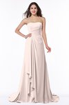 ColsBM Teresa Silver Peony Traditional A-line Strapless Lace up Chiffon Brush Train Plus Size Bridesmaid Dresses