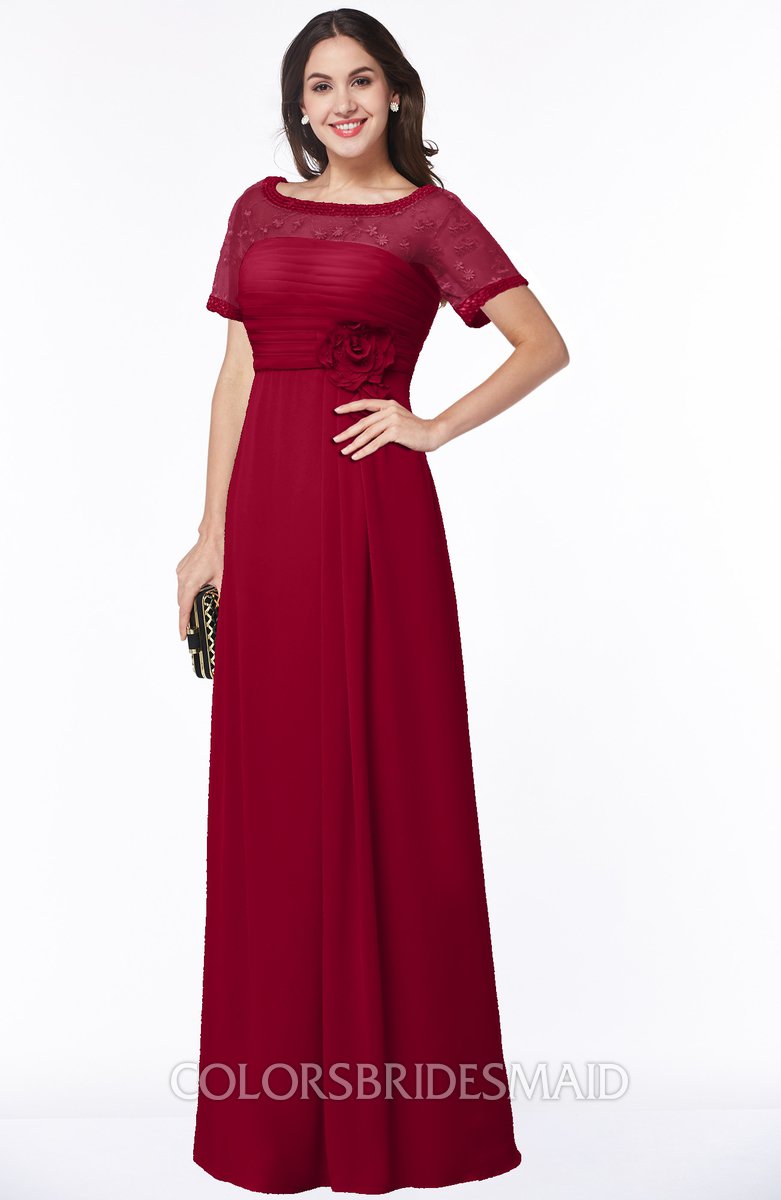 red bridesmaid dresses long sleeves