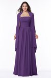 ColsBM Elyse Dark Purple Traditional A-line Sleeveless Zip up Chiffon Floor Length Mother of the Bride Dresses