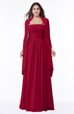 ColsBM Elyse Maroon Traditional A-line Sleeveless Zip up Chiffon Floor Length Mother of the Bride Dresses