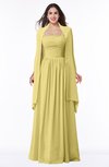 ColsBM Elyse Misted Yellow Traditional A-line Sleeveless Zip up Chiffon Floor Length Mother of the Bride Dresses
