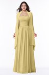 ColsBM Elyse New Wheat Traditional A-line Sleeveless Zip up Chiffon Floor Length Mother of the Bride Dresses