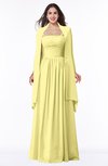 ColsBM Elyse Pastel Yellow Traditional A-line Sleeveless Zip up Chiffon Floor Length Mother of the Bride Dresses