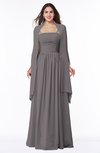 ColsBM Elyse Ridge Grey Traditional A-line Sleeveless Zip up Chiffon Floor Length Mother of the Bride Dresses