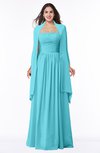 ColsBM Elyse Turquoise Traditional A-line Sleeveless Zip up Chiffon Floor Length Mother of the Bride Dresses