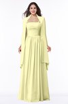 ColsBM Elyse Wax Yellow Traditional A-line Sleeveless Zip up Chiffon Floor Length Mother of the Bride Dresses