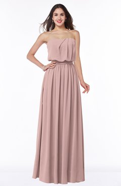 ColsBM Adelaide Blush Pink Romantic A-line Sleeveless Zipper Ribbon Plus Size Bridesmaid Dresses