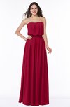 ColsBM Adelaide Dark Red Romantic A-line Sleeveless Zipper Ribbon Plus Size Bridesmaid Dresses