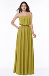 ColsBM Adelaide Golden Olive Romantic A-line Sleeveless Zipper Ribbon Plus Size Bridesmaid Dresses