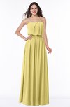 ColsBM Adelaide Misted Yellow Romantic A-line Sleeveless Zipper Ribbon Plus Size Bridesmaid Dresses