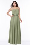 ColsBM Adelaide Moss Green Romantic A-line Sleeveless Zipper Ribbon Plus Size Bridesmaid Dresses