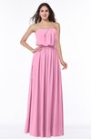 ColsBM Adelaide Pink Romantic A-line Sleeveless Zipper Ribbon Plus Size Bridesmaid Dresses
