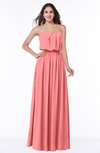 ColsBM Adelaide Shell Pink Romantic A-line Sleeveless Zipper Ribbon Plus Size Bridesmaid Dresses