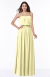 ColsBM Adelaide Soft Yellow Romantic A-line Sleeveless Zipper Ribbon Plus Size Bridesmaid Dresses