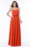 ColsBM Adelaide Tangerine Tango Romantic A-line Sleeveless Zipper Ribbon Plus Size Bridesmaid Dresses