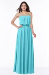 ColsBM Adelaide Turquoise Romantic A-line Sleeveless Zipper Ribbon Plus Size Bridesmaid Dresses
