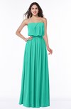 ColsBM Adelaide Viridian Green Romantic A-line Sleeveless Zipper Ribbon Plus Size Bridesmaid Dresses
