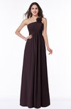 ColsBM Jennifer Italian Plum Antique One Shoulder Sleeveless Chiffon Floor Length Ruching Plus Size Bridesmaid Dresses